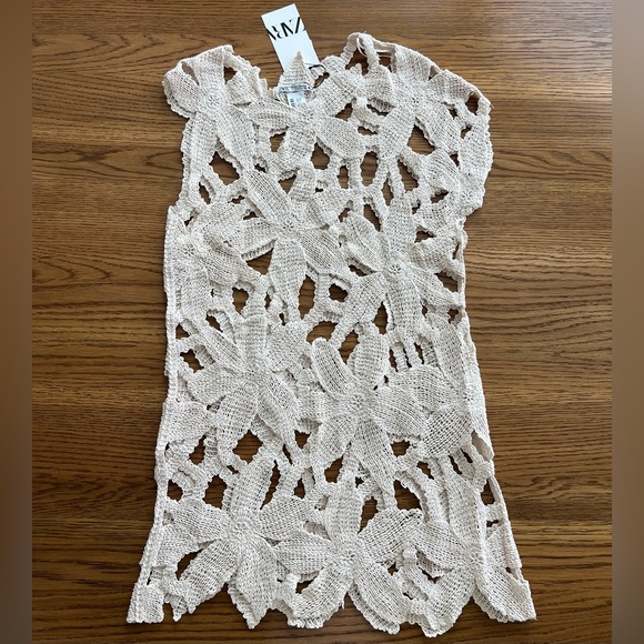 Zara ASYMMETRIC CROCHET DRESS - Picture 11 of 15